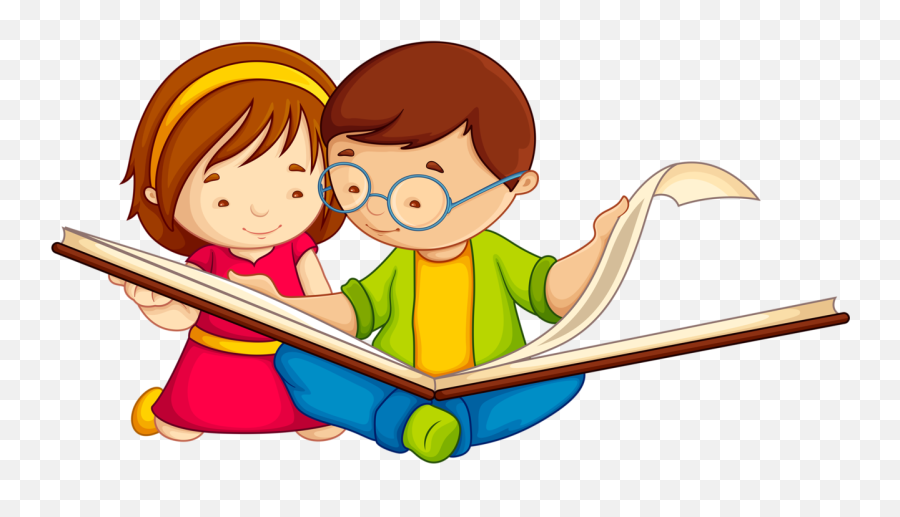 Reading Books Clipart Png Transparent - Kids Reading Clipart Emoji,Reading Emoji Png Transparent