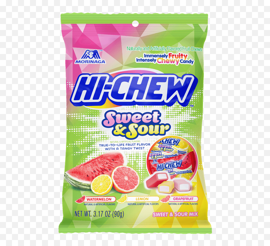 Sweet Sour Mix Bag - Hi Chew Tropical Emoji,Big Lemon Emoji Png