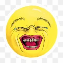 Laughing Crying Emoji Meme Transparent Cartoon - Jingfm Funny Realistic Laughing Emoji,Crying Emoji