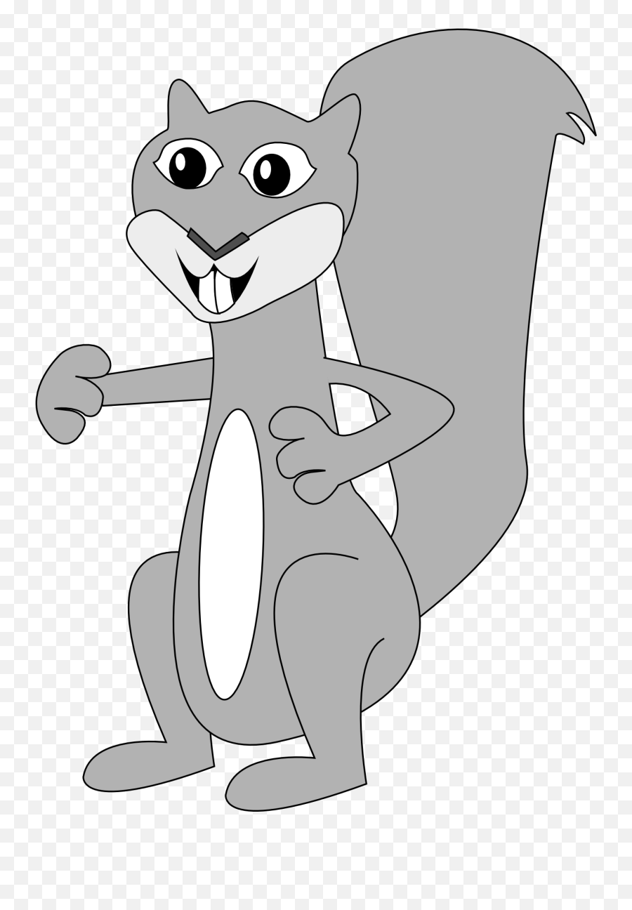 Gray Furry Squirrel Drawing Free Image - Cartoon Gray Squirrel Emoji,How To Draw Emotions Of Furries