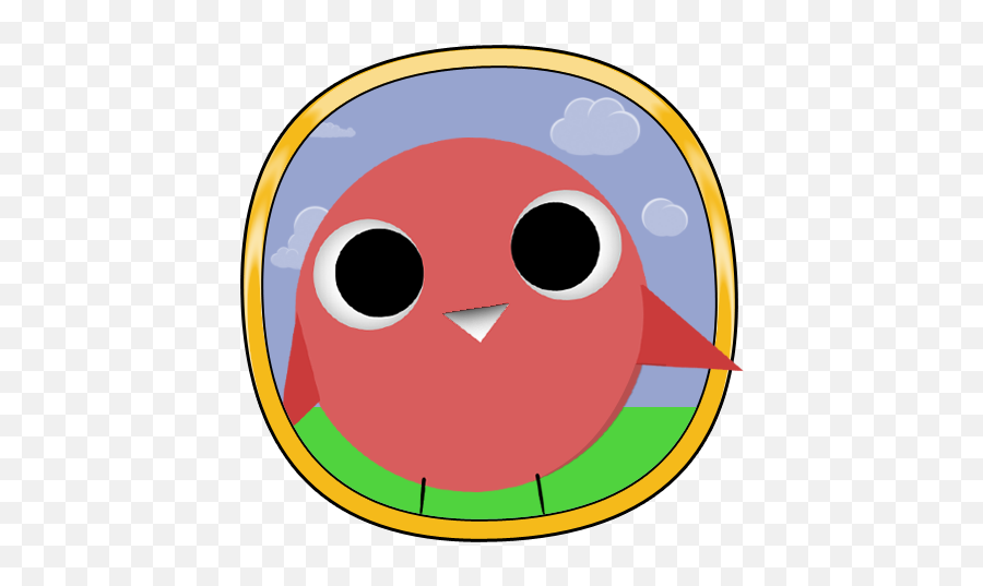 Puzzly - Dot Emoji,Red Bird Emoticon