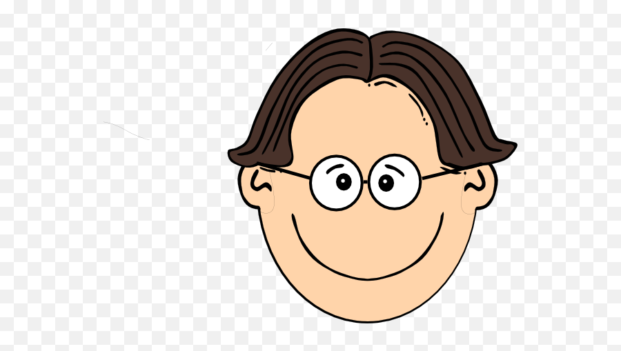 Smiling Brown Haired Boy With Glasses - Child Angry Face Clipart Emoji,Girl With Glasses Emoticon
