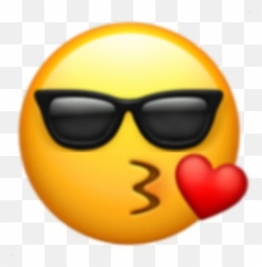 Emojiiphone Iphone Emoji Sticker - Emoji Gafas De Sol Pastel,Emoticon Besos Facebook