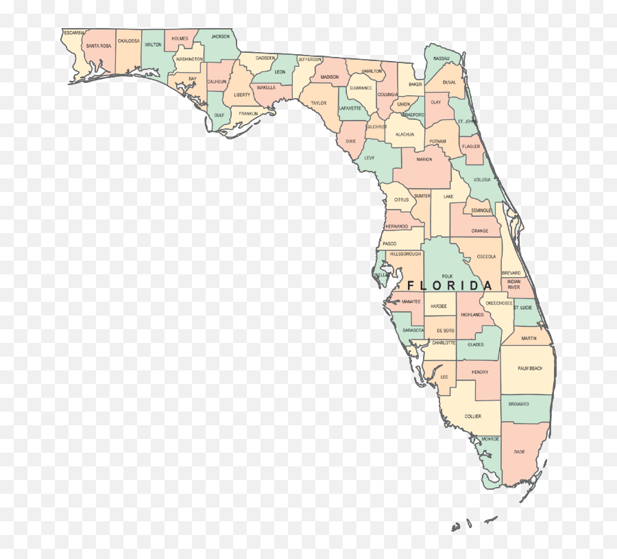 Manatee Clipart Florida State Manatee - Florida County Map Pdf Emoji,Florida State Emoji