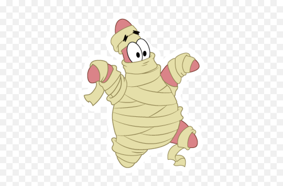 Spongebob Patrick Star Mummy - Sticker Mania Patrick Mummy Spongebob Halloween Emoji,Spongebbob Emojis With Text