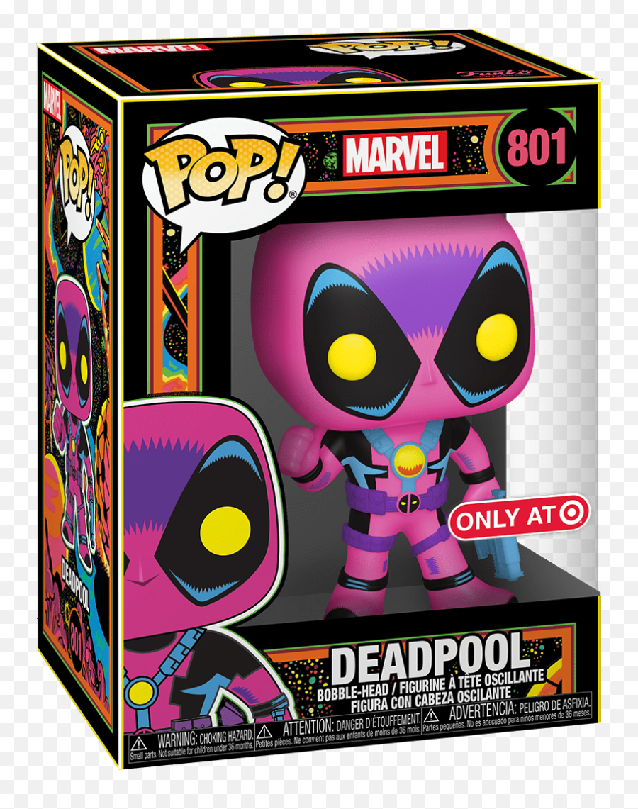 New Black Light Funkos And Accessories - Blacklight Deadpool Funko Emoji,Marvel Studios' 10th Anniversary Emoji Pin Set #3