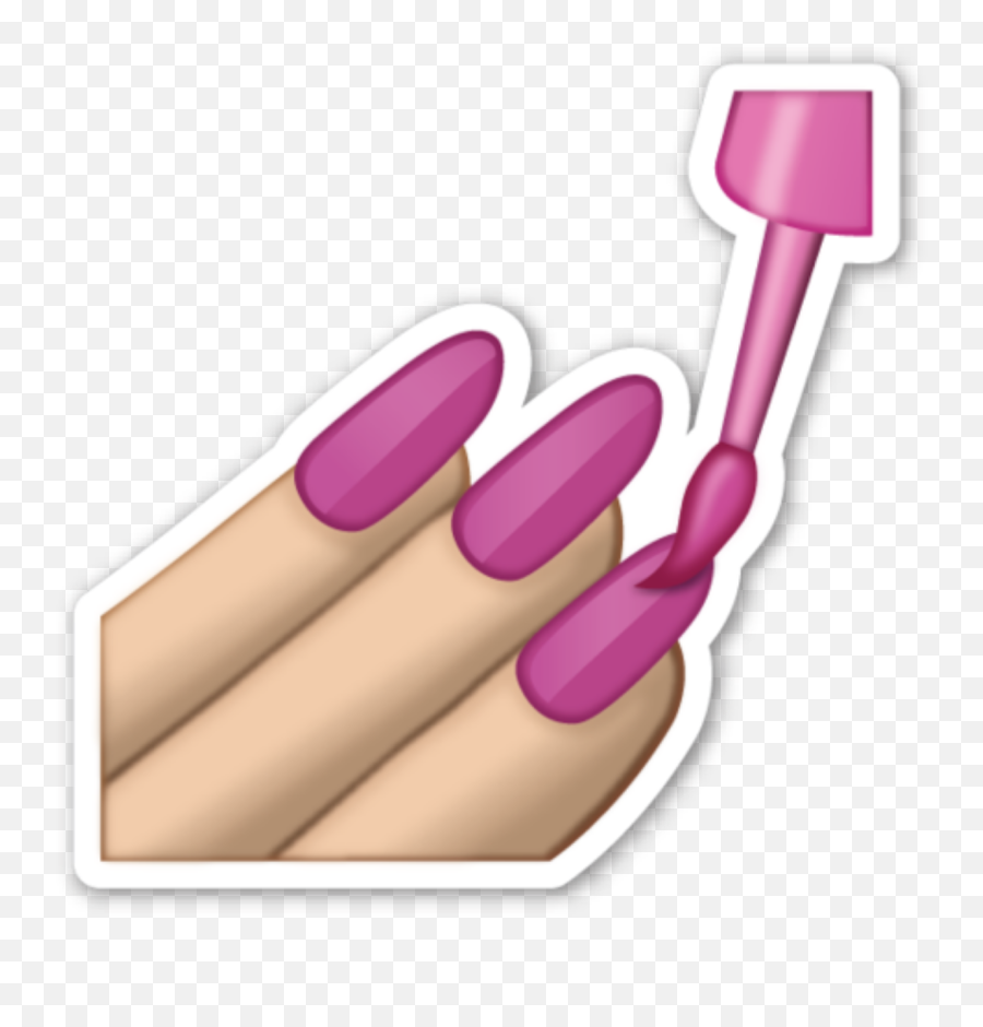 Nails Emoji Transparent Background - Pink Nail Polish Emoji,Looking Emoji