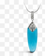 Drop Of The Ocean Medium Davidrose Studio Emoji,Emotions Swarovski Zirconia Necklace