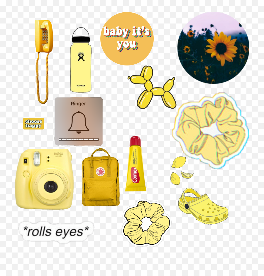 Aesthetic Yellow Sticker - Aesthetic Stickers For Clear Phone Cases Emoji,Rolls Eyes Emoji