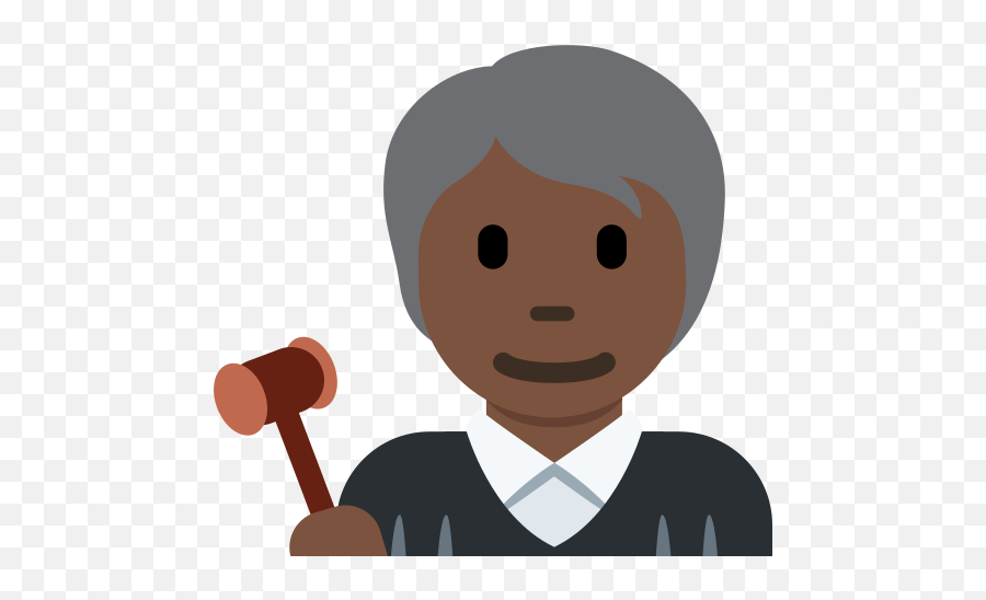 Dark Skin Tone Emoji - Mallet,Judge Hammer Emoji