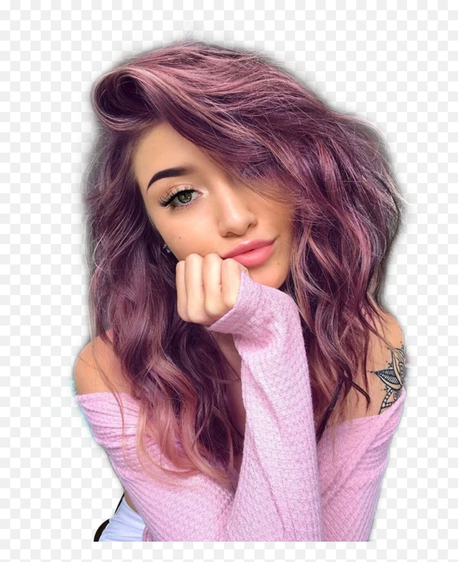 Aesthetic Dyed Hair Tumblr - Largest Wallpaper Portal Emoji,Girl Emojis Png Tumblr Light Hair