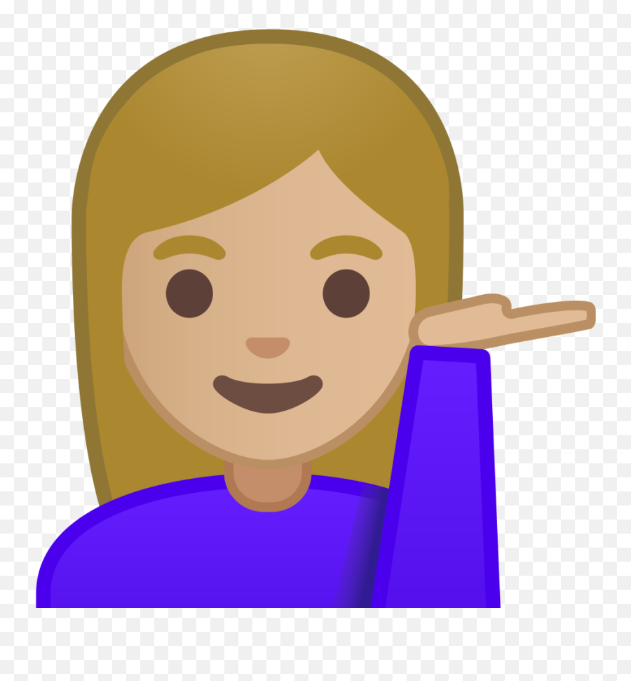 Woman Tipping Hand Medium Light Skin - Raising Hand Emoji Transparent,Woman Shrugging Emoji