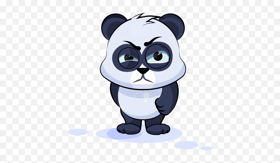 Adorable Panda Emoji Stickers By Suneel Verma,Scowling Emoji