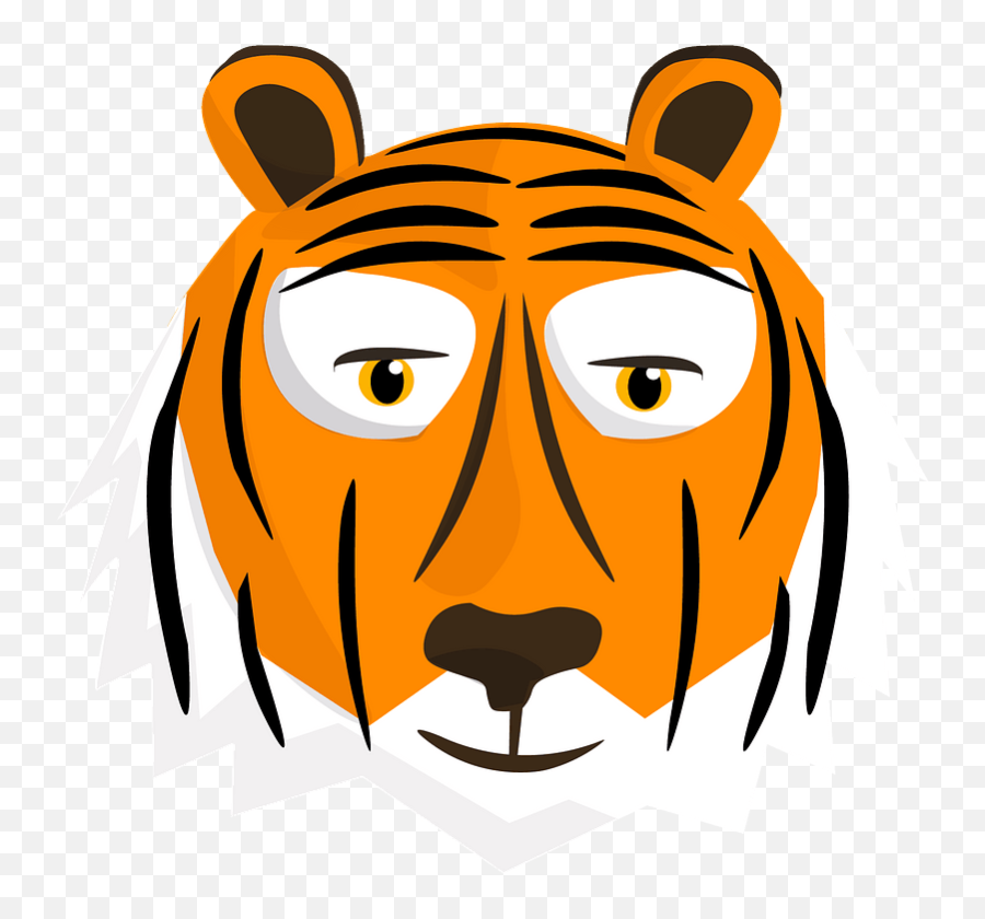 Tiger Face Clipart - Portable Network Graphics Png Emoji,Plain Face Emoji