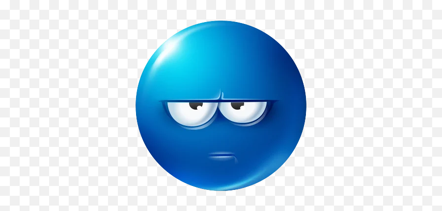 Telegram Sticker From Blue Emotions Pack Emoji,Blue Emoji Faces