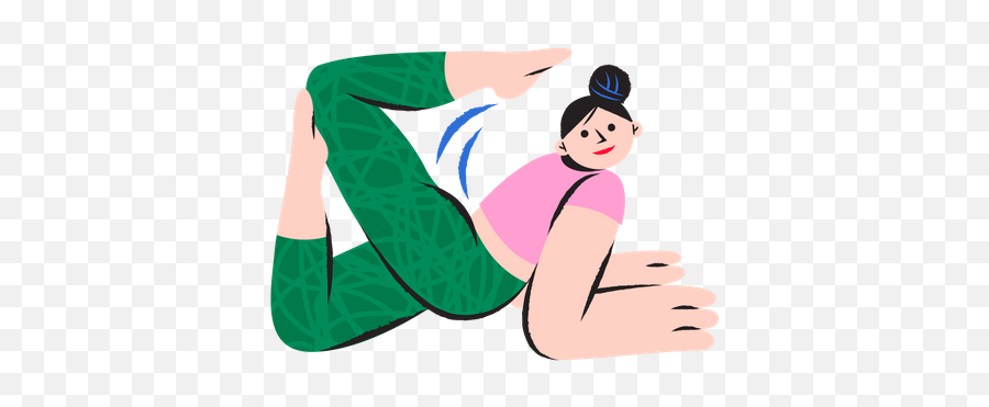 Best Premium Happy Female Doing Yoga Illustration Download Emoji,Yoga Emojis