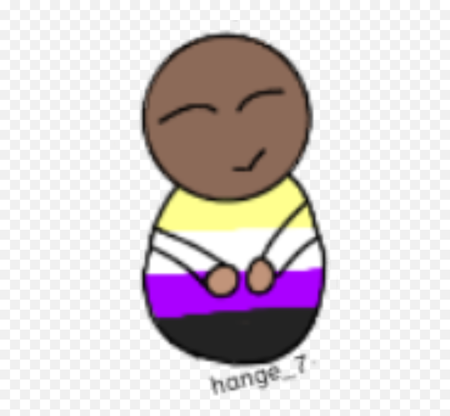 Nonbinary Non - Binary Sticker By Hange Happy Emoji,Binary Emoji