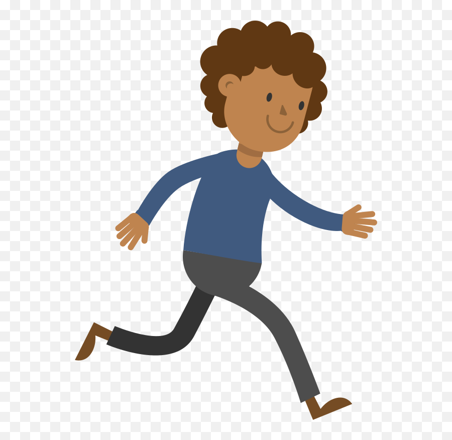 Femme Qui Court De Peur Clipart - Cartoon Man Running Scared Emoji,Runner Emoji