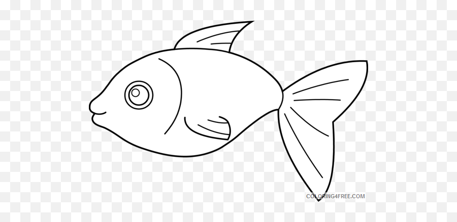 Fish Outline Coloring Pages Fish Animals Clipart1 Printable - Animals Fish Outline Emoji,Fishing Emoji Gif