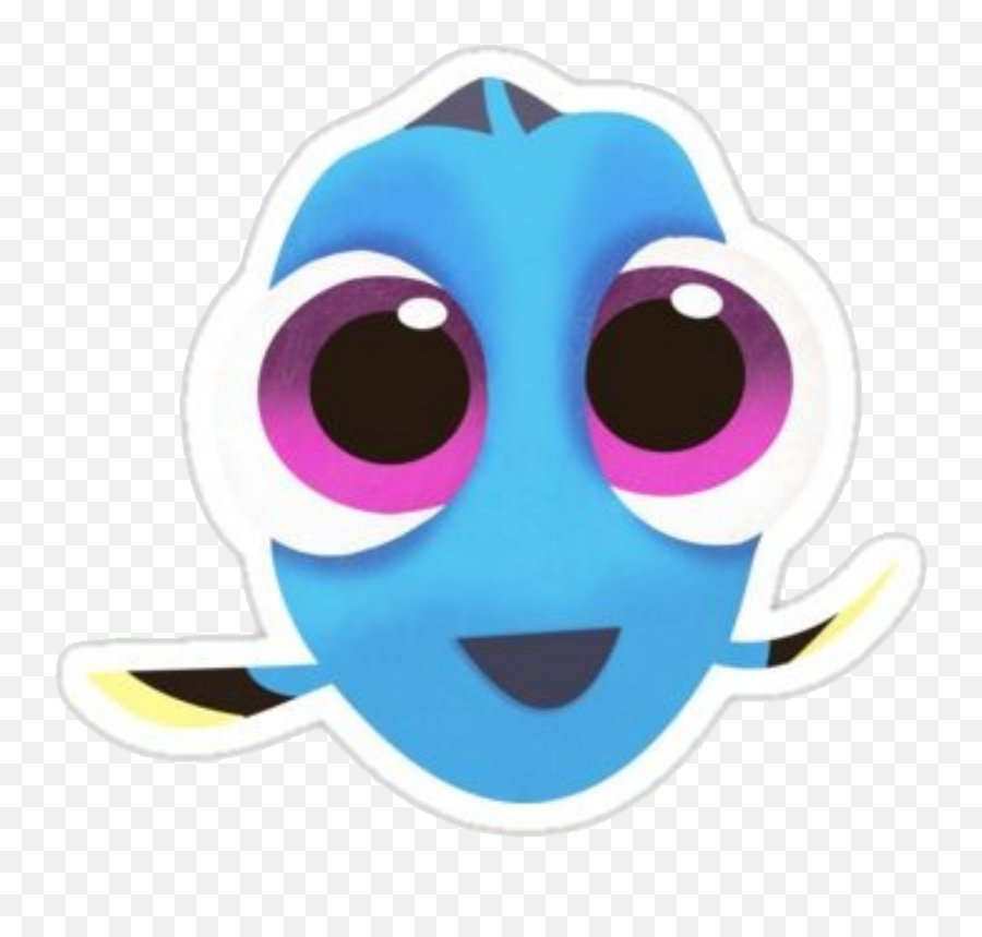 Dory Fish Cute Blue Purple Sticker By U207du207d U207eu207e - Dory Sticker Emoji,Fish Emoticon