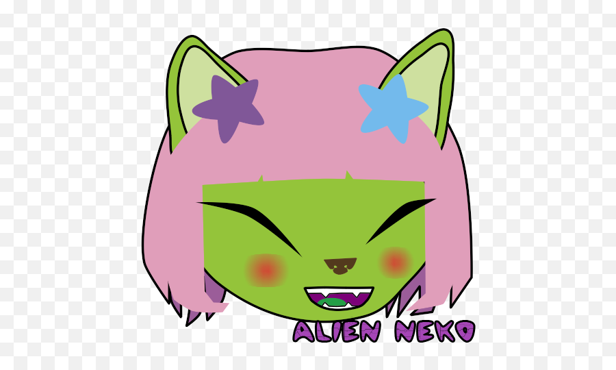 Alien Neko Free Emojistickerssmileysemoticons For Line - Happy,4chan Emoticon