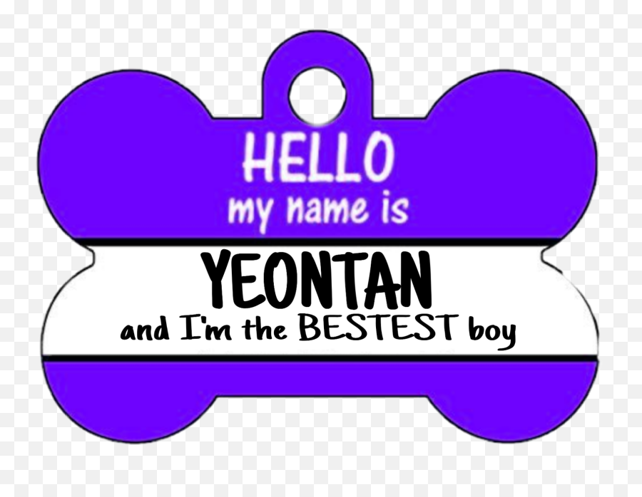 Yeontan Dog Dogtag Nametag Bestest - Big Emoji,Nametag Emoji