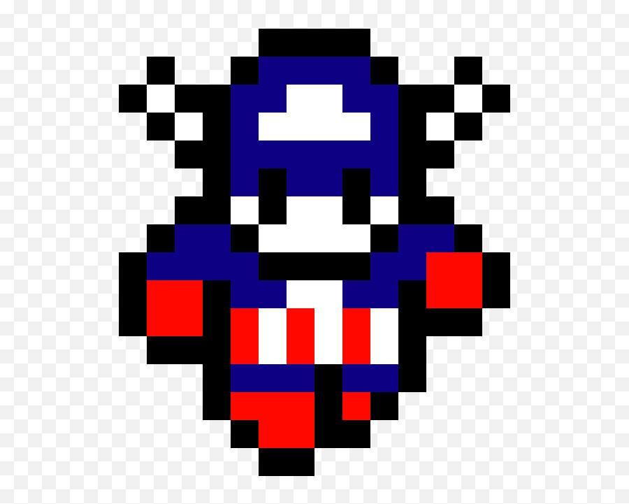 Captain America Pixel Art Maker - Captain America Pixel Art Grid Emoji,Emoticon Captain