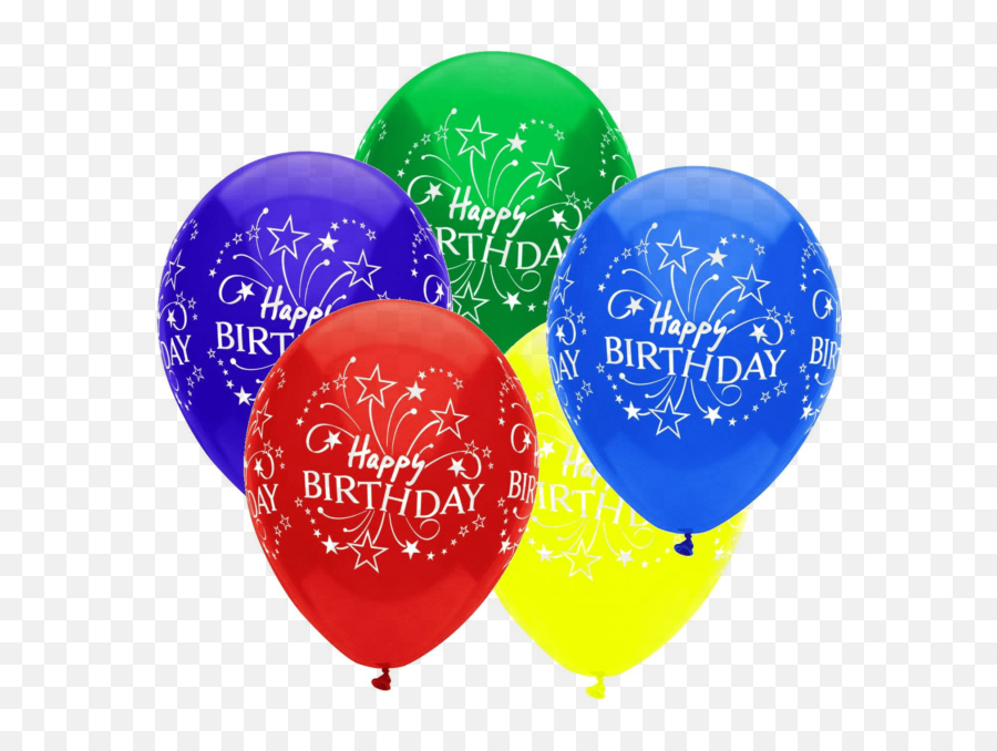 Happy Birthday Multicoloured 12 - Inch Latex Party Balloons 6 Balloon Emoji,Cross Emoticon Number Pad