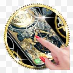 Golden Mechanism Live Wallpaper U0026 Keyboard - Silver Luxury Watch Wallpaper And Keyboard Downloading Emoji,Emoticons Sw