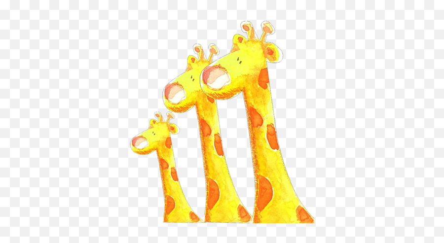 Kids Three Giraffes Wall Sticker - Dot Emoji,Giraffe Emoji Iphone