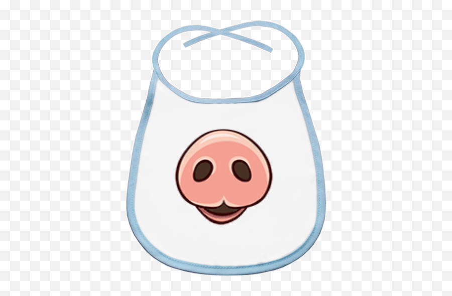 Baby Bib With Printing Pig Nose - Bib Emoji,Baby Face Emoticon