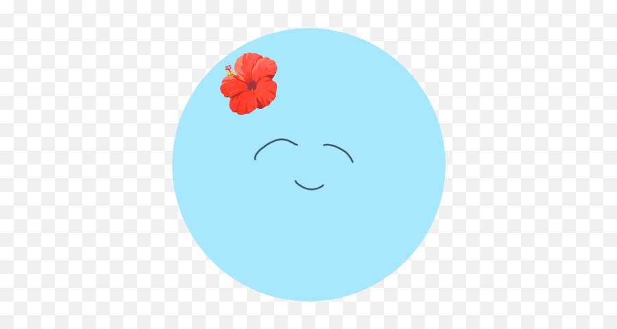 Happy Emoji,Teal Flower Emoticon