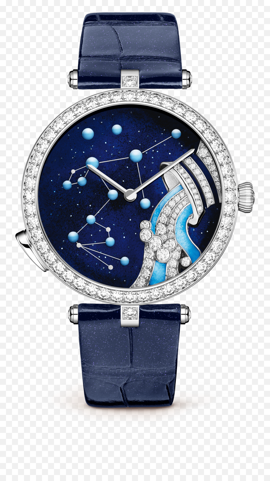 Lady Arpels Zodiac Lumineux Aquarius Watch - Sudpfanne Emoji,Twitter Emoticons Aquarius