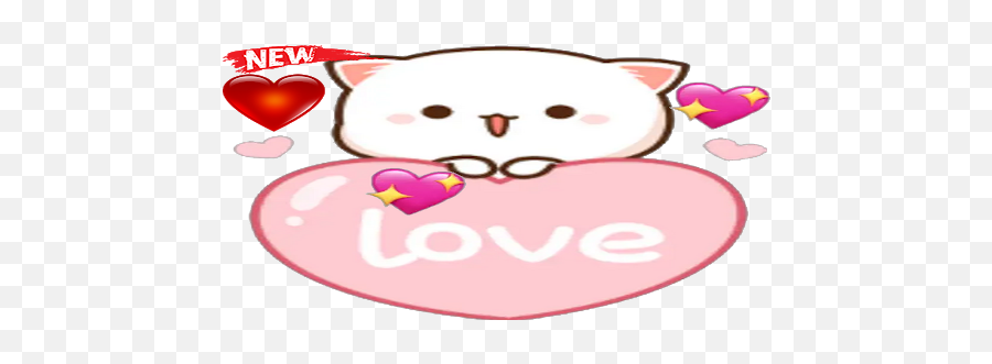 Mochi Mochi Peach Cat Sticker For Wastickerapps On Windows - Mochi Mochi Cat Stickers Love Emoji,Free Emojis Cats