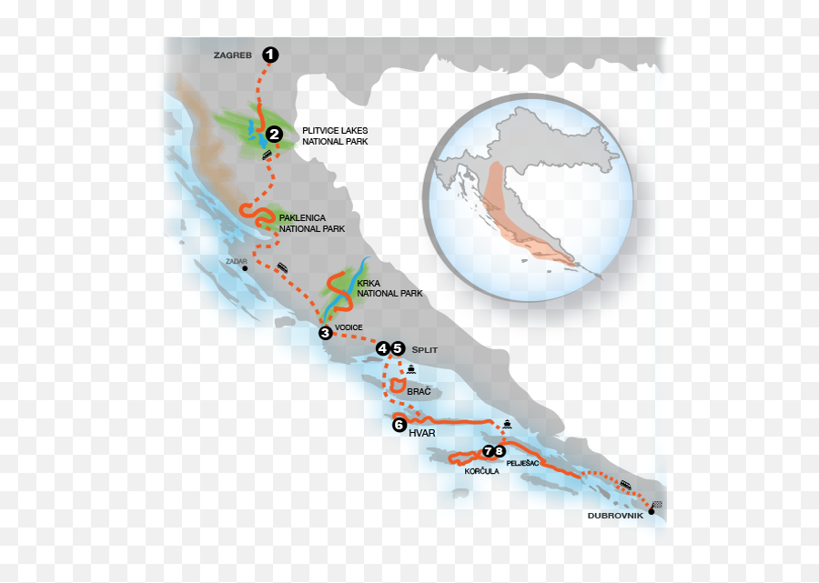 Dalmatia And National Parks Cycling Tour Cycling Croatia - Seachannel Emoji,Couple Guy Emotions Fix Motorbike