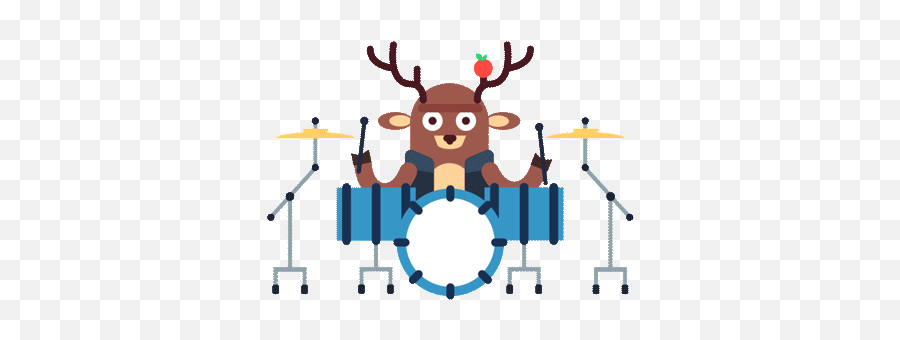 Leeheey Dribbble - Cartoon Animals Playing Drums Gif Emoji,Facebook Drum Crash Emoticon