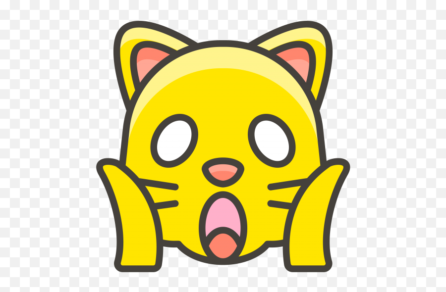 Weary Cat Face Emoji - Transparent Emoji Cat,Cat Face Emoji