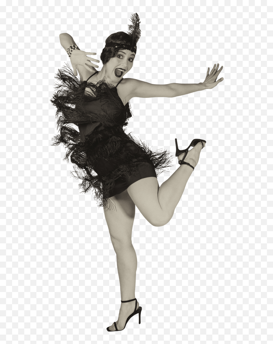 Stylish Excited Flapper Dancing Alone Photo Emoji,Ballet Dancing Woman Emoji