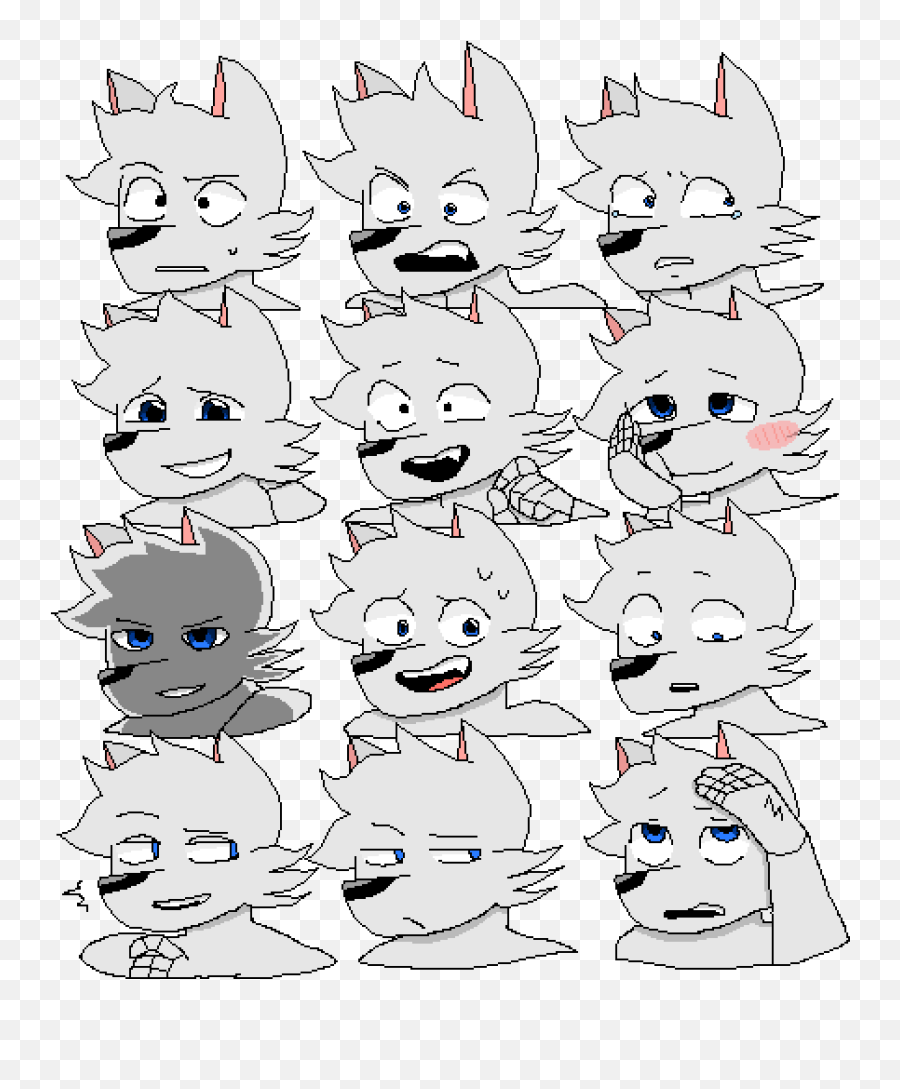 Pixilart - Wolfyu0027s Emotions By Missmichelle06 Emoji,Black Cartoon Many Emotions