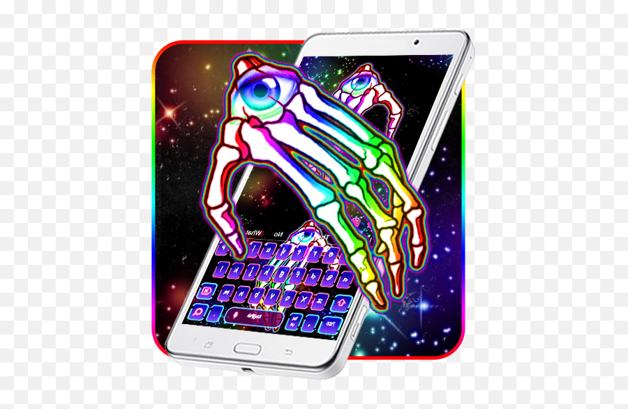 Skeleton Eye Hand Keyboard Theme Apk 10001001 - Download Apk Emoji,Starry Eye Emojis