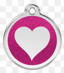 Glitter Heart Pet Tag U2013 Inner Wolf Emoji,Red Sparkly Heart Emoji