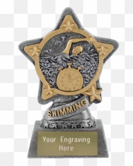 Swimming Trophy By Infinity Stars In Antique Silver 10cm 4 Emoji,Sports Medal Emoji Transparent Png