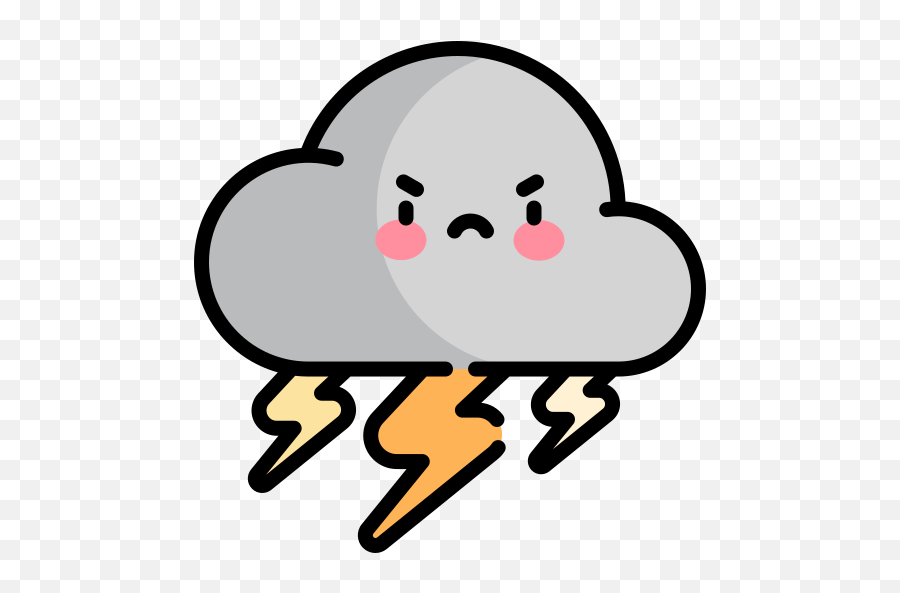 Thunder - Free Weather Icons Emoji,Emoji Thunderstorm