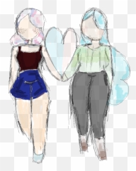 Couple Holding Hands Png - A Cute Lesbian Couple Because I Lesbian Couple Lesbian Drawing Emoji,Couple Holding Hands Emoji