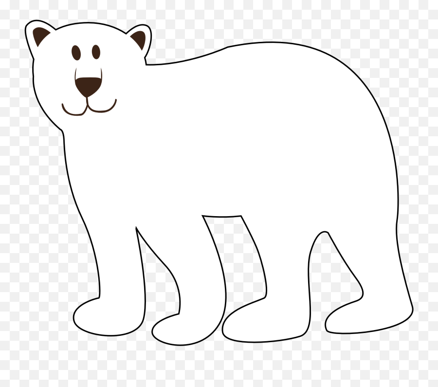 Polar Bear Clip Art Black And White Free Clipart 8 Polar - Black And White Clip Art Animals Emoji,Table Throwing Emoji