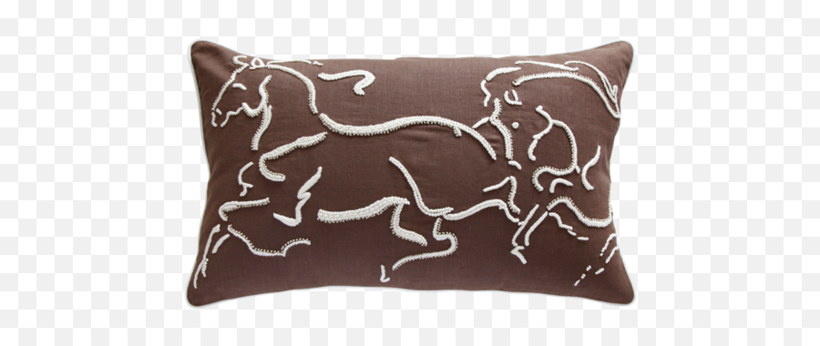 Running Horses Decorative Pillow - Furniture Style Emoji,Hand Emoji Pillows