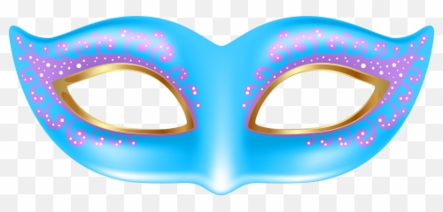 Clipart Panda Mask Clipart Panda Mask - Blue Carnival Mask Png Emoji,Mask Kimono Party Emoji