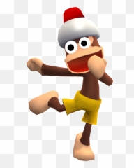 Ape Escape Monkey Clipart - Wonder Bandits Emoji,Monke Emoji