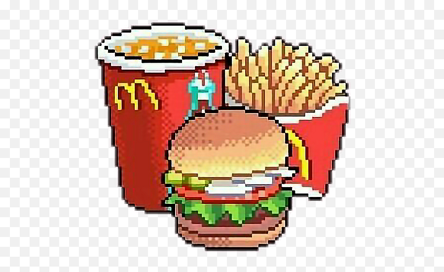 Mcdonalds Cocacola Sticker - Transparent Mcdonalds Pixel Art Emoji,Mcdonalds Emoji 10