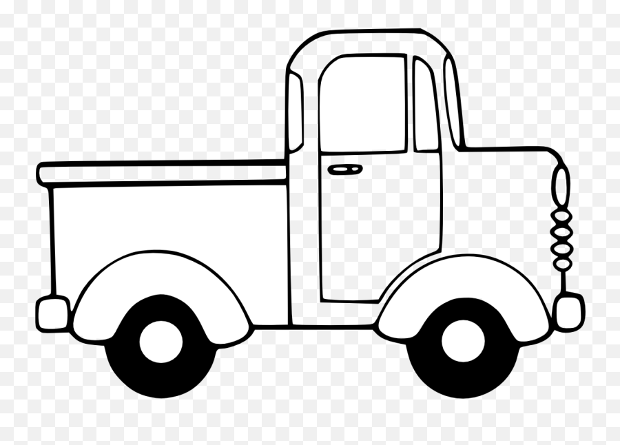 Free Truck Outline Download Free Clip Art Free Clip Art On - Lorry Clipart Black And White Emoji,Tow Truck Emoji